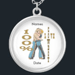 100% Cowboy Love Ketting<br><div class="desc">Gebruik dit perfecte Cowboy Cowgirl Love ketting voor uw trouwdatum, jubileumdatum of verloving datum- Pas de namen en datum aan..</div>