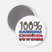 100% Cowgirl Magneet (Voorkant / Achterkant)