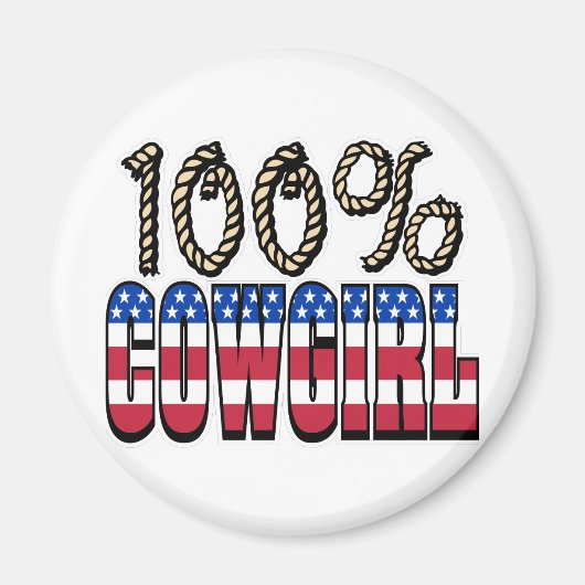 100% Cowgirl Magneet (Voorkant)