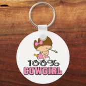 100% Cowgirl Sleutelhanger (Voorkant)