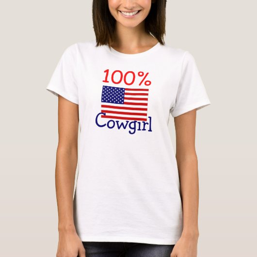 100% Cowgirl T-shirt (Voorkant)