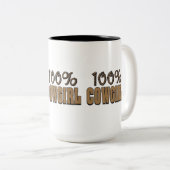 100% Cowgirl Tweekleurige Koffiemok (Voorkant rechts)