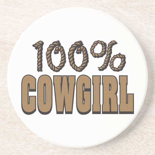 100% Cowgirl Zandsteen Onderzetter (Voorkant)