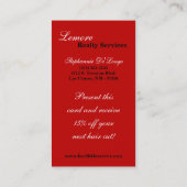 100 Crimson Red Polkadot Pokadot Visitekaartje (Achterkant)