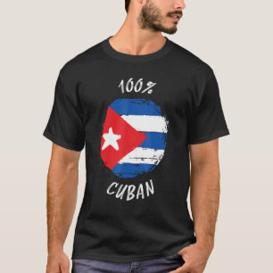 100 Cubaans Shirt Trots Cubaans Shirt Vlag Cuba