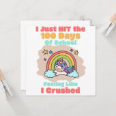 100-daagse School, Ik sloeg en verpletterde de 100 Kaart (Voorkant / Achterkant in situ)