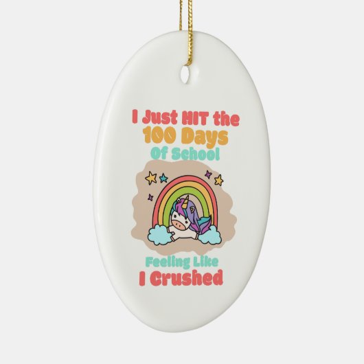 100-daagse School, Ik sloeg en verpletterde de 100 Keramisch Ornament (Rechts)