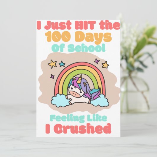 100-daagse School, Ik sloeg en verpletterde de 100 Save The Date (Staand voorkant)