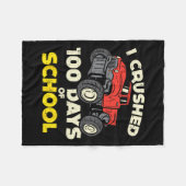 100-Daagse School Monster Truck 100ste Dag Bo Fleece Deken (Voorkant (Horizontaal))
