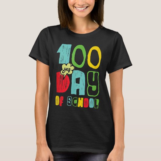 100 Dag van de School voor Kinderen Ja T-shirt (Voorkant)