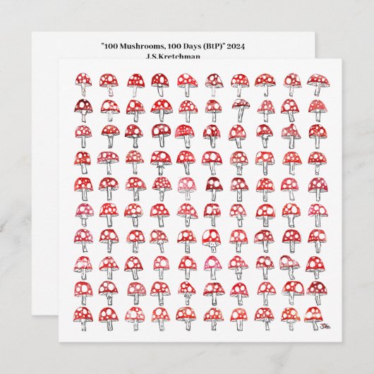 100 dagen, 100 champignons bedankkaart (Voorkant / Achterkant)