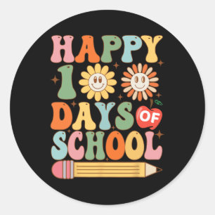 100 dagen 100ste schooldag voor meisjes jongens Ki Ronde Sticker