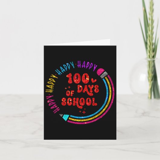 100 dagen 100ste schooldag voor meisjes kaart (Voorkant)