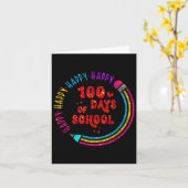 100 dagen 100ste schooldag voor meisjes kaart (Gele Bloem)