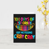 100 dagen 1e klas gaf me het gevoel van cray thee kaart (Gele Bloem)