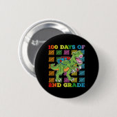 100 dagen 2e klas T Rex dinosaurus school Ronde Button 5,7 Cm (Voorkant /achterkant)