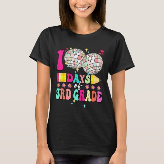 100 dagen 3e klas potlood 100e dag van school R T-shirt (Voorkant)