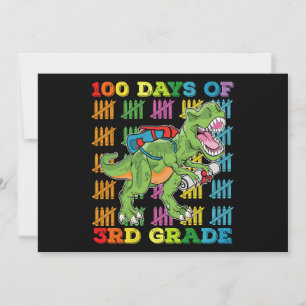 100 dagen 3e klas T Rex Dinosaurus School Kaart