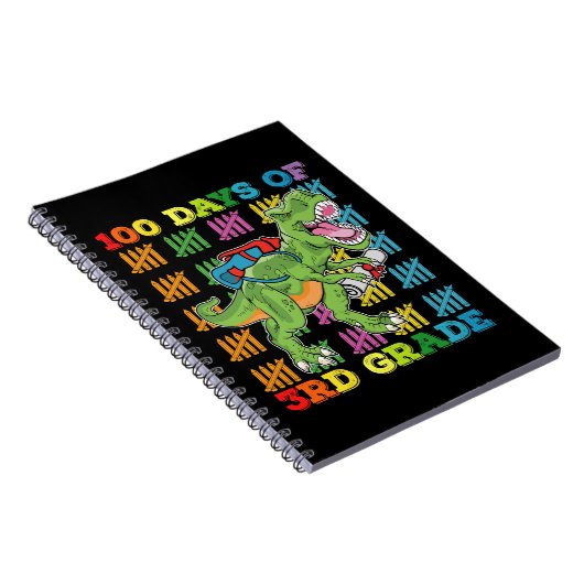 100 dagen 3e klas T Rex Dinosaurus School Notitieboek (Rechterzijde)