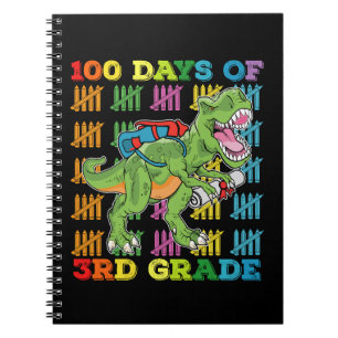 100 dagen 3e klas T Rex Dinosaurus School Notitieboek