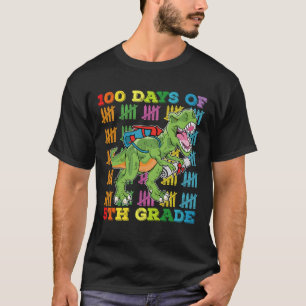 100 dagen 5e klas T Rex dinosaurus school T-shirt