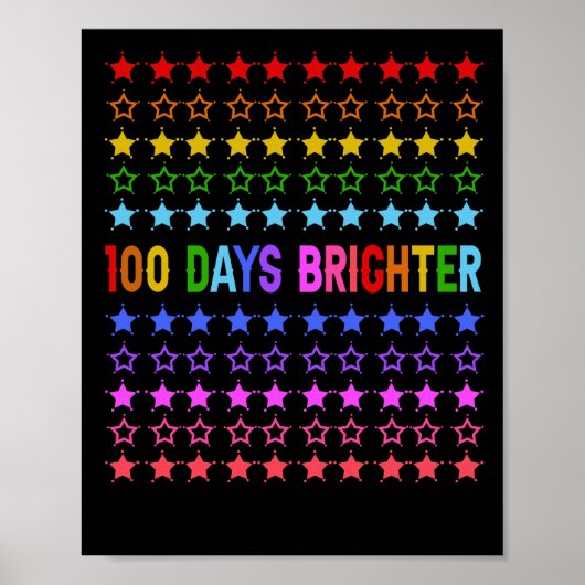 100 dagen aansteker 100e dag van de schoolKindertu Poster (Voorkant)