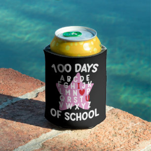 100 dagen alfabet voor school 100ste dag leraar blikjeskoeler