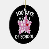 100 dagen alfabet voor school 100ste dag leraar  keramisch ornament (Rechts)