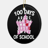 100 dagen alfabet voor school 100ste dag leraar  keramisch ornament (Links)