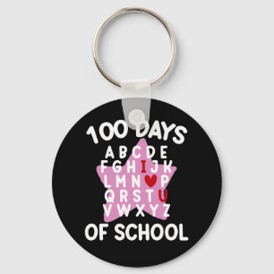 100 dagen alfabet voor school 100ste dag leraar  sleutelhanger