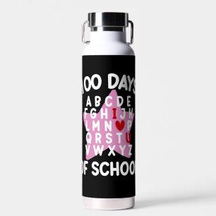 100 dagen alfabet voor school 100ste dag leraar waterfles