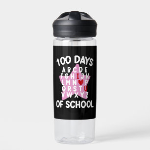 100 dagen alfabet voor school 100ste dag leraar  waterfles