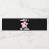 100 dagen alfabet voor school 100ste dag leraar  waterfles etiket (Enkel label)