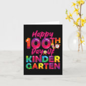 100 dagen alle leerling leraar gelukkig 100e dag v kaart (Gele Bloem)
