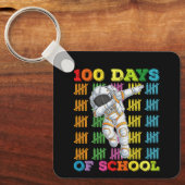 100 dagen astronaut leraar op school sleutelhanger (Voorkant)