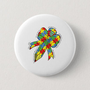 100 dagen autisme omarmen 100e dag school coqu ronde button 5,7 cm