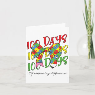 100 dagen autisme omarmen 100e dag schoolpen kaart