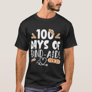 100 dagen band-aids - Schoolverpleegkundige 100 da T-shirt