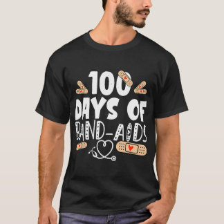 100 dagen band-aids - Schoolverpleegkundige 100 da T-shirt