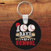 100 dagen Baseball Boys Kinder Leraar Sleutelhanger (Voorkant)