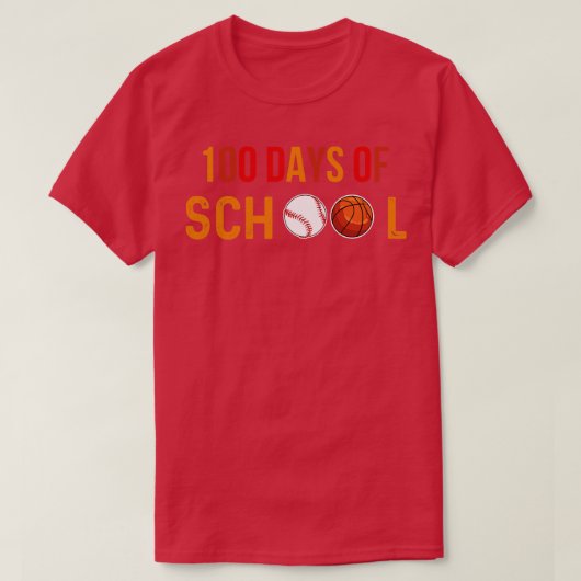 100 dagen basishonkbalstudent t-shirt (Design voorkant)