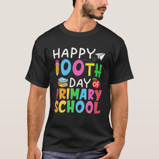 100 dagen basisschoolleraar t-shirt (Voorkant)