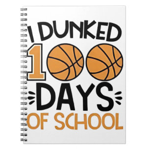 100 dagen basketbalspeler op school notitieboek