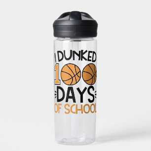 100 dagen basketbalspeler op school waterfles