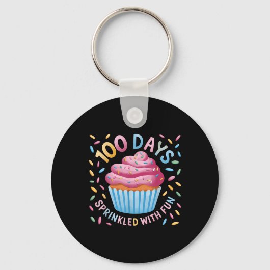 100 dagen bedrukt met 100e dag school Gi Sleutelhanger (Voorkant)