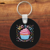 100 dagen bedrukt met 100e dag school Gi Sleutelhanger (Voorkant)