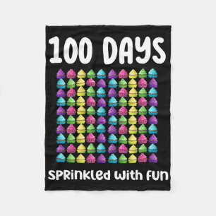 100 dagen besprenkeld met leuke cupcake viering SC Fleece Deken
