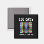 100 dagen besprenkeld met leuke cupcake viering SC Magneet (Voorkant / Achterkant)