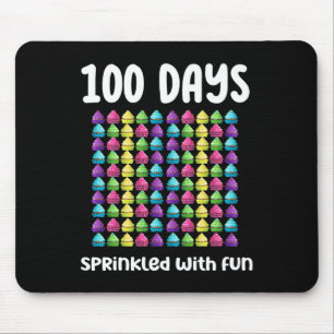 100 dagen besprenkeld met leuke cupcake viering SC Muismat