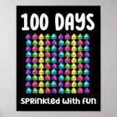 100 dagen besprenkeld met leuke cupcake viering SC Poster (Voorkant)